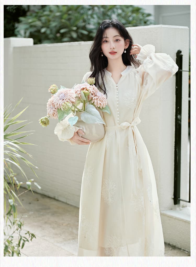 실사 오리지널 외부 싱글 프랑스식 착용 가져 가라. 드레스 고급 센스 슈퍼 요정 품격 여행 착용 가져 가라. 휴가 바람 롱 스커트 상세 이미지 19