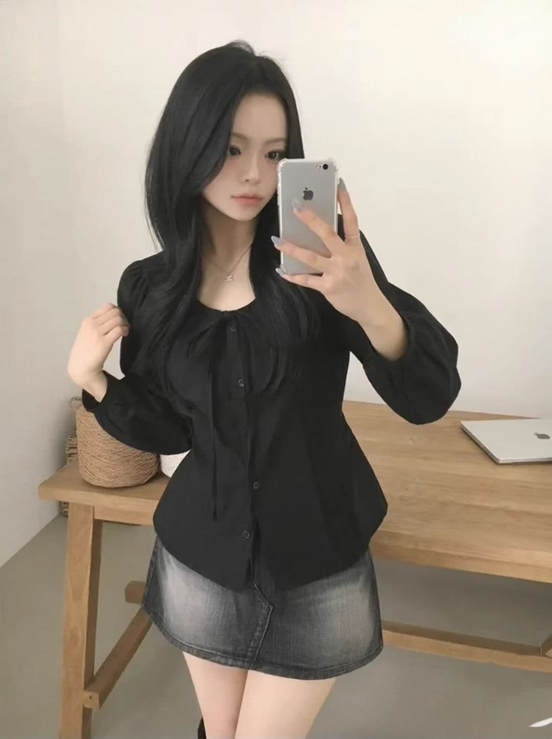있음 밖으로 한국어 프랑스식 달콤함 작은 키 여성 셔츠 가을 몸매 가꾸기 슬림해 보이는 맨위