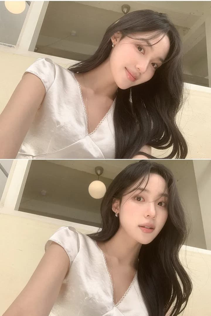 있음 창고 프랑스식 품격 우아함 레트로 미니멀리즘 V넥 일상 다용도 작은 셔츠 구슬 빛 센스 맨위 상세 이미지 3