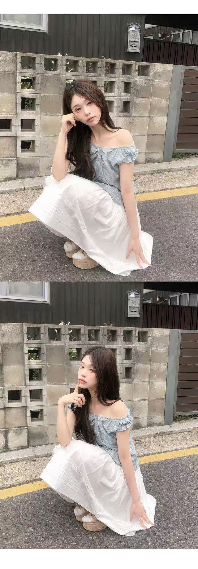 재고 있음 한 부서 chic 달콤함 체크무늬 조끼 여성 셔츠 상세 이미지 8