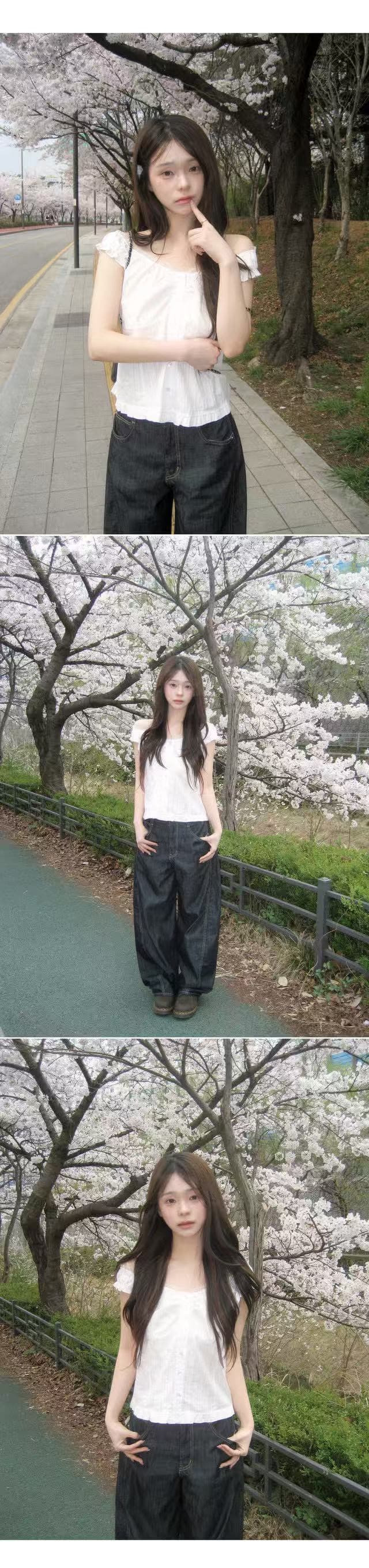 재고 있음 한 부서 chic 달콤함 체크무늬 조끼 여성 셔츠 상세 이미지 11