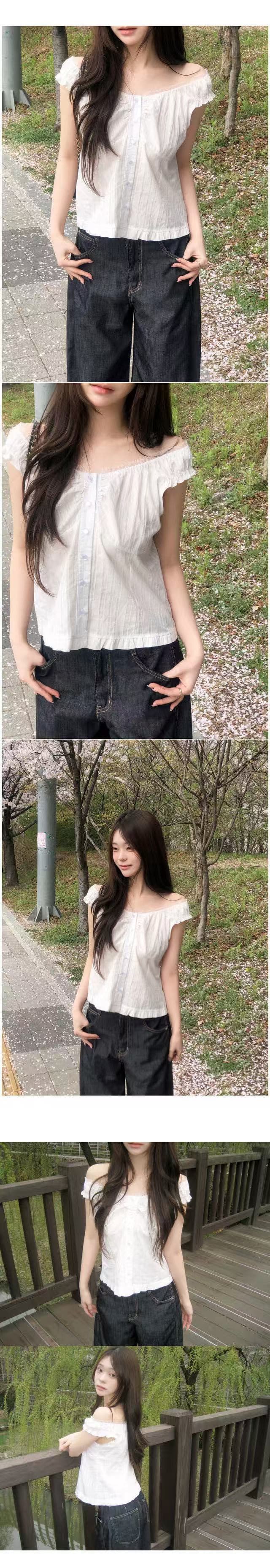 재고 있음 한 부서 chic 달콤함 체크무늬 조끼 여성 셔츠 상세 이미지 13