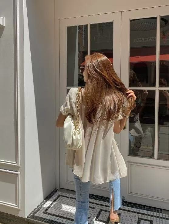 chic 얇은 스타일 반팔 정장 여성 코트 빛 요리 한 패션 고급 디자인 센스 작은 대중 상세 이미지 17