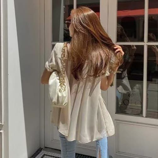 chic 얇은 스타일 반팔 정장 여성 코트 빛 요리 한 패션 고급 디자인 센스 작은 대중 상세 이미지 23