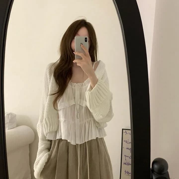 있음 선적 chic 패션 레이스 디자인 다용도 캐미솔 상세 이미지 1
