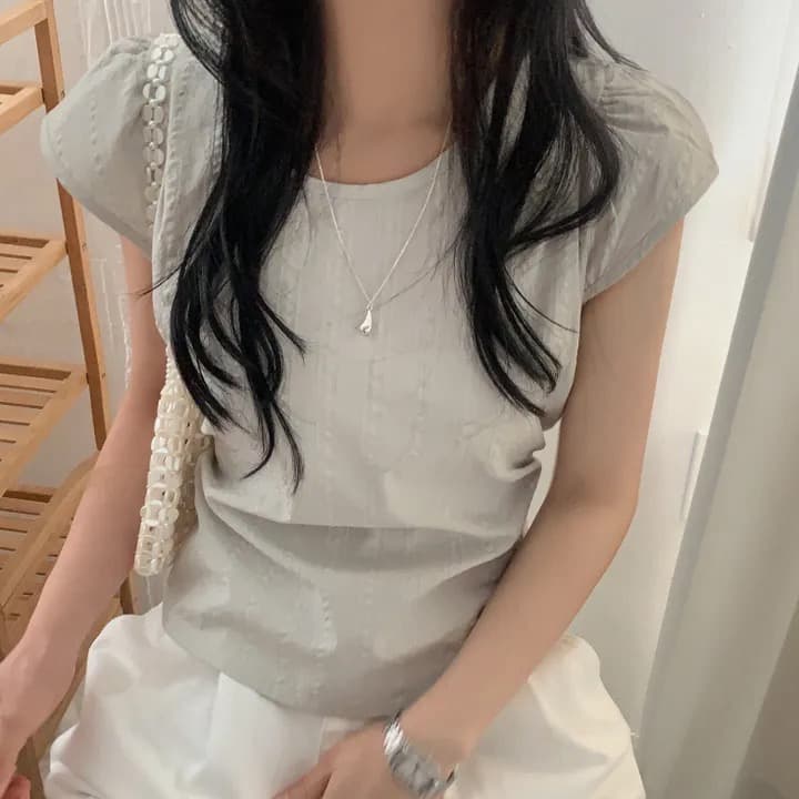 재고 있음 물품 미니멀리즘 패션 레이스업 작은 셔츠 상세 이미지 5