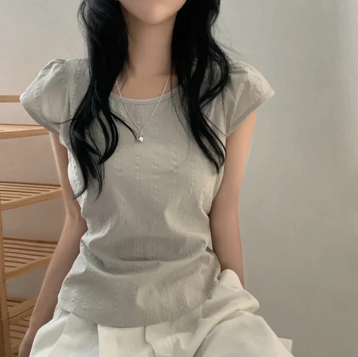 재고 있음 물품 미니멀리즘 패션 레이스업 작은 셔츠 상세 이미지 27