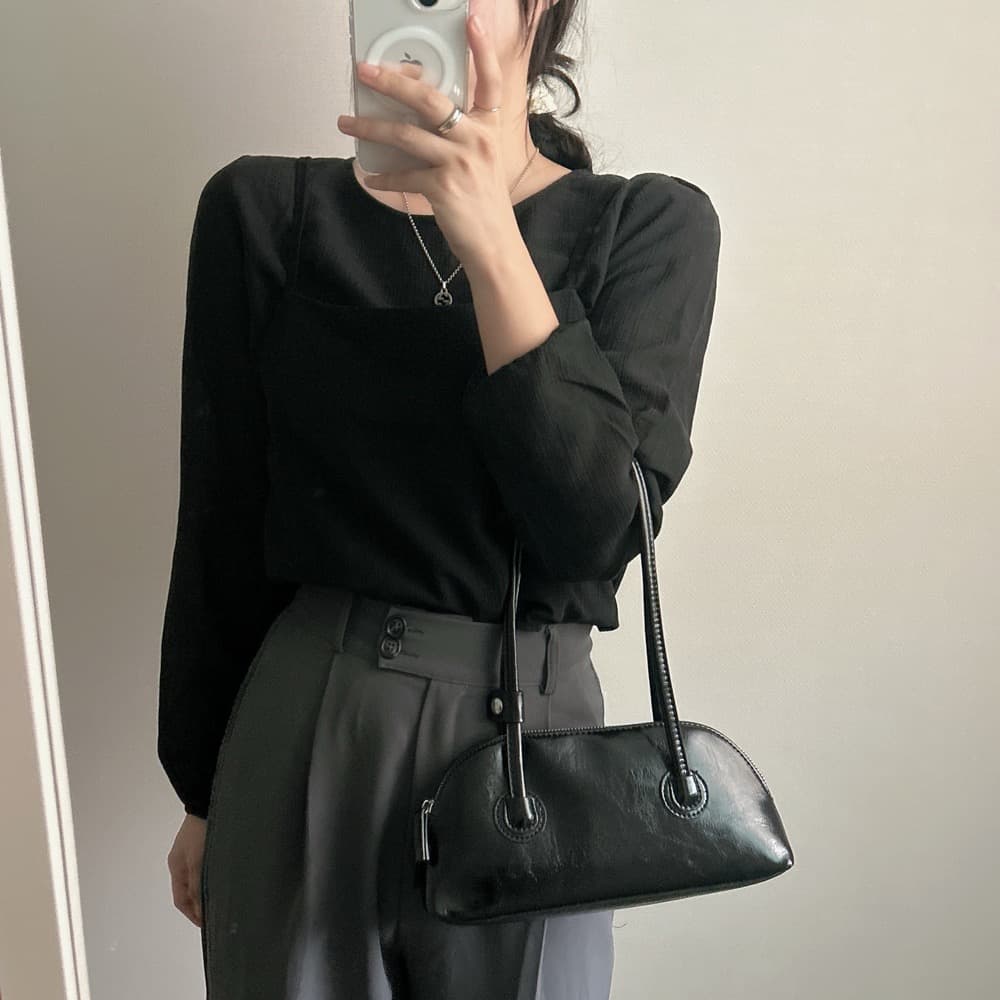 프랑스식 시폰 셔츠 여성 chic 작은 대중 디자인 시스루 작은 셔츠 캐미솔 고유 한 긴팔 셔츠 투피스 슈트 상세 이미지 7