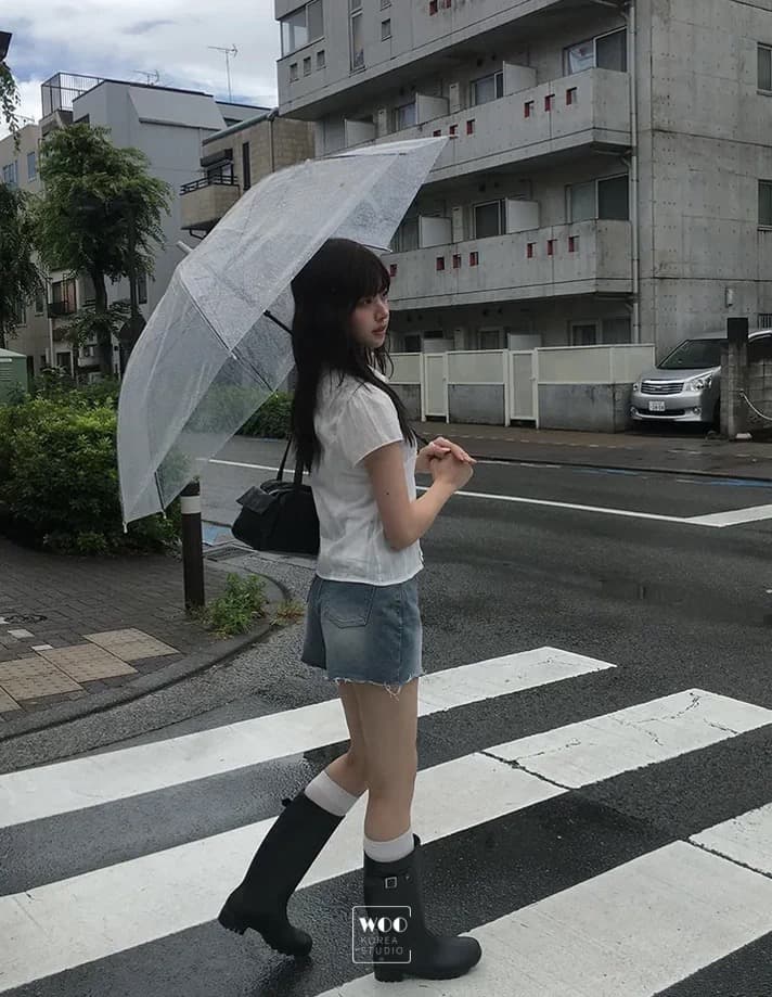 재고 있음 한국 동대문 학원 스타일 패치워크 얇은 스타일 마이크로 ~을 통해 부서 버클 폴로 칼라 반팔 셔츠 상세 이미지 10