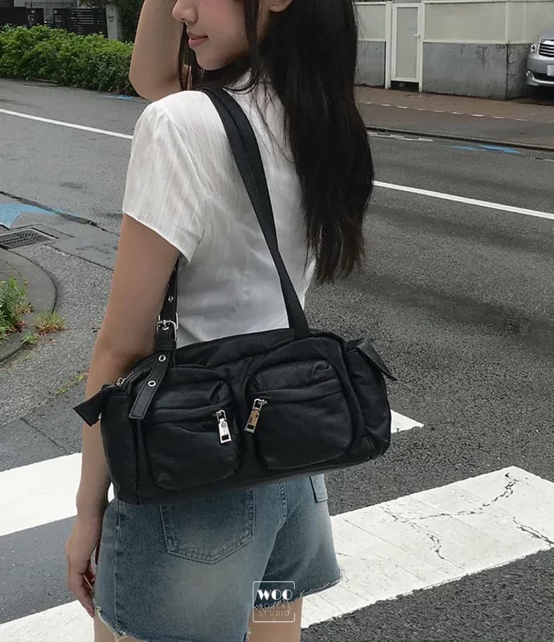 재고 있음 한국 동대문 학원 스타일 패치워크 얇은 스타일 마이크로 ~을 통해 부서 버클 폴로 칼라 반팔 셔츠 상세 이미지 11