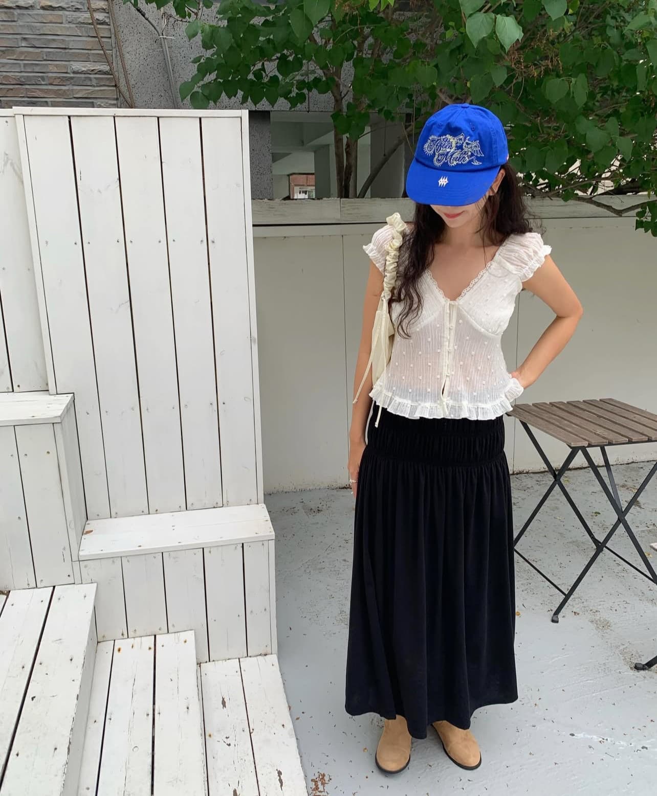 재고 있음 한국 chic 미니멀리즘 레트로 레이스 조각 체크무늬 작은 셔츠 상세 이미지 5