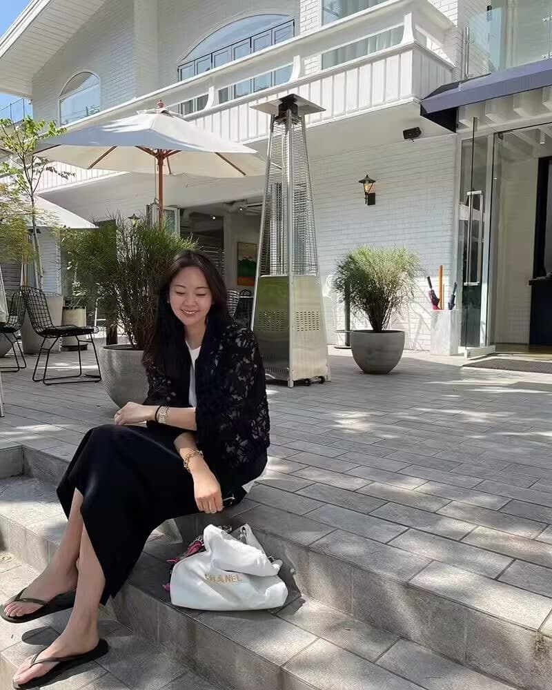 한국 동대문 25 봄 여름 프랑스식 작은 샤넬 스타일 무거운 작업 홀로우 아웃 레이스 망사 얇은 스타일 오픈 가디건 짧은 외투 상세 이미지 8