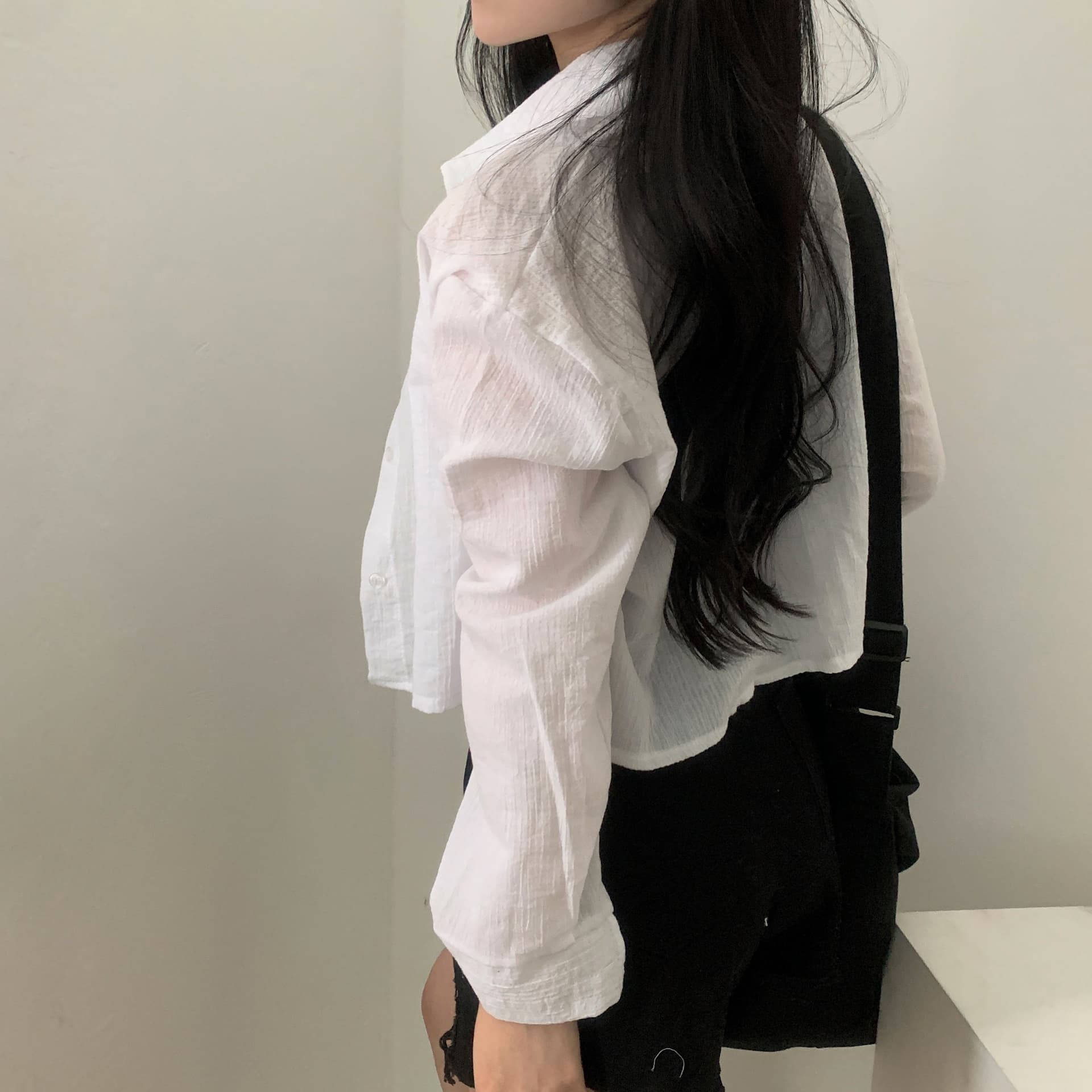 재고 있음 한국 chic 여름 품격 미니멀리즘 스트라이프 긴팔 국방 상세 이미지 26