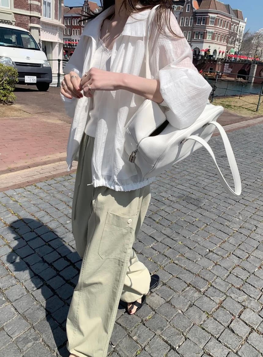 재고 있음 한 부서 다용도 주간 실크 자외선 차단 셔츠 상세 이미지 20