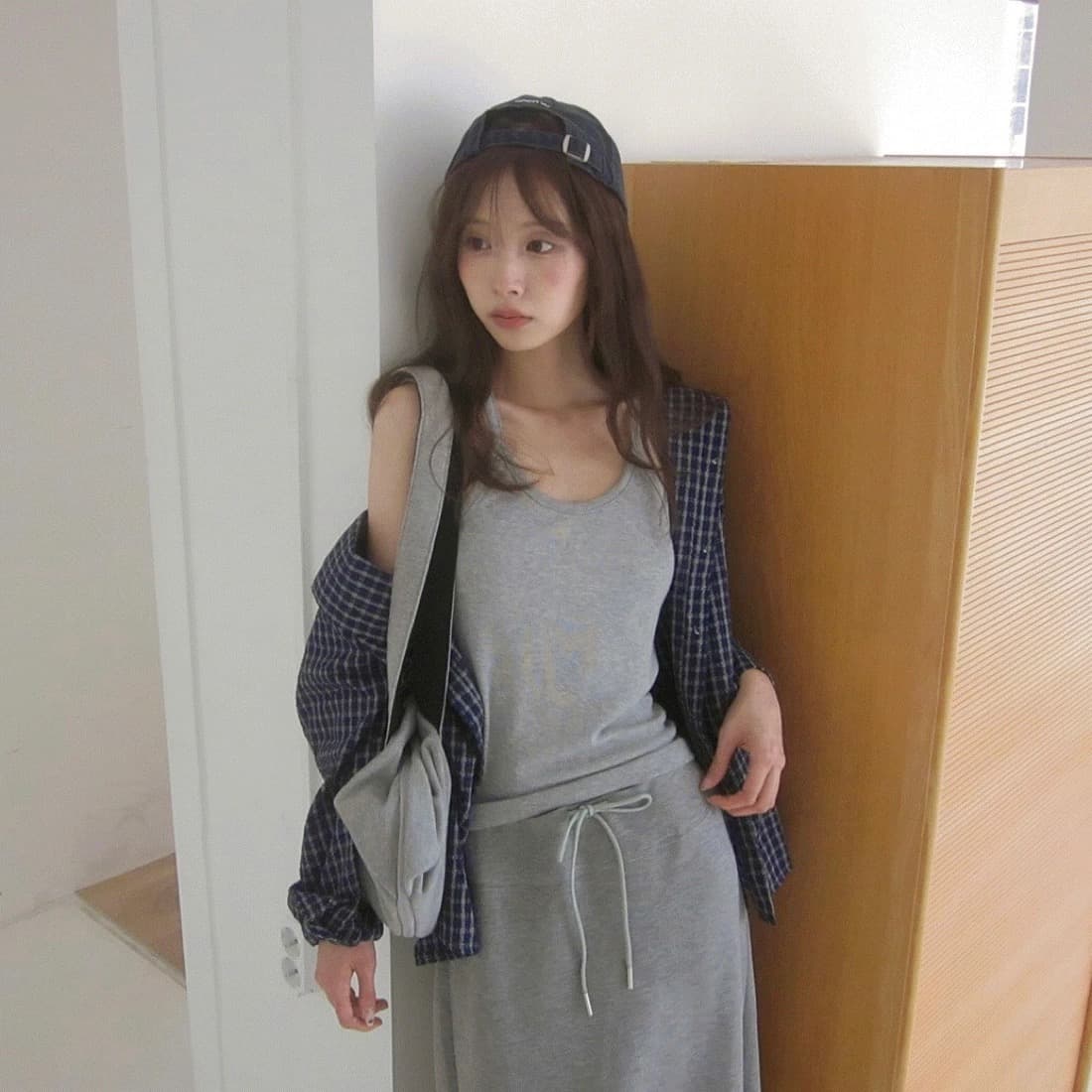 한국 chic 이른 가을 새로운 얇은 스타일 자외선 차단 학원 레트로 체크무늬 느슨함 센스 후드 셔츠 상세 이미지 26