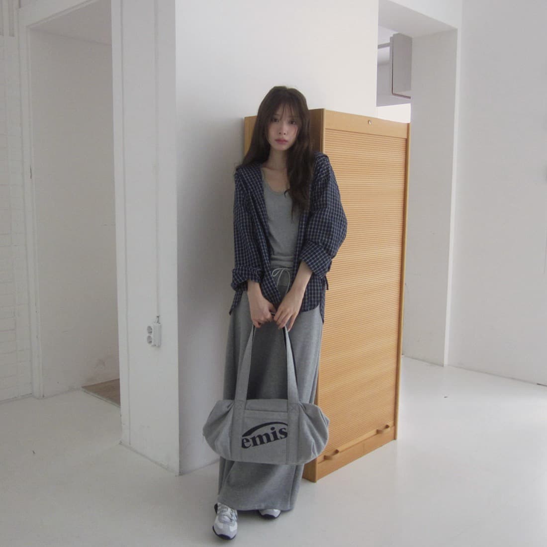 한국 chic 이른 가을 새로운 얇은 스타일 자외선 차단 학원 레트로 체크무늬 느슨함 센스 후드 셔츠 상세 이미지 33