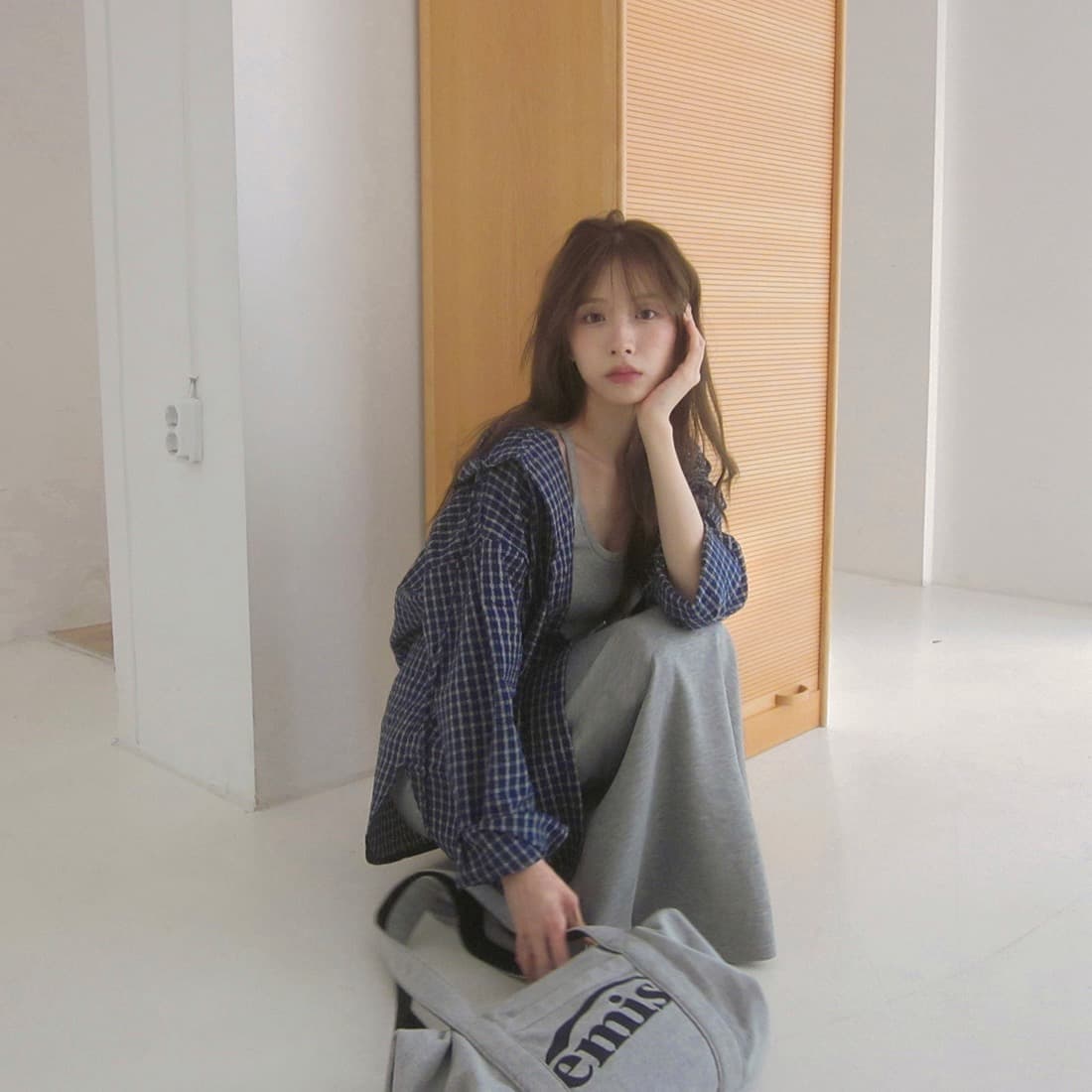 한국 chic 이른 가을 새로운 얇은 스타일 자외선 차단 학원 레트로 체크무늬 느슨함 센스 후드 셔츠 상세 이미지 34