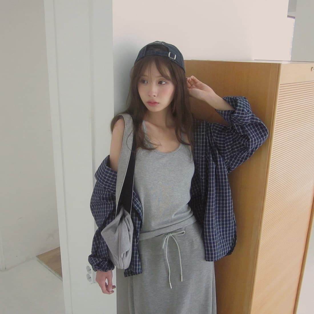 한국 chic 이른 가을 새로운 얇은 스타일 자외선 차단 학원 레트로 체크무늬 느슨함 센스 후드 셔츠 상세 이미지 36