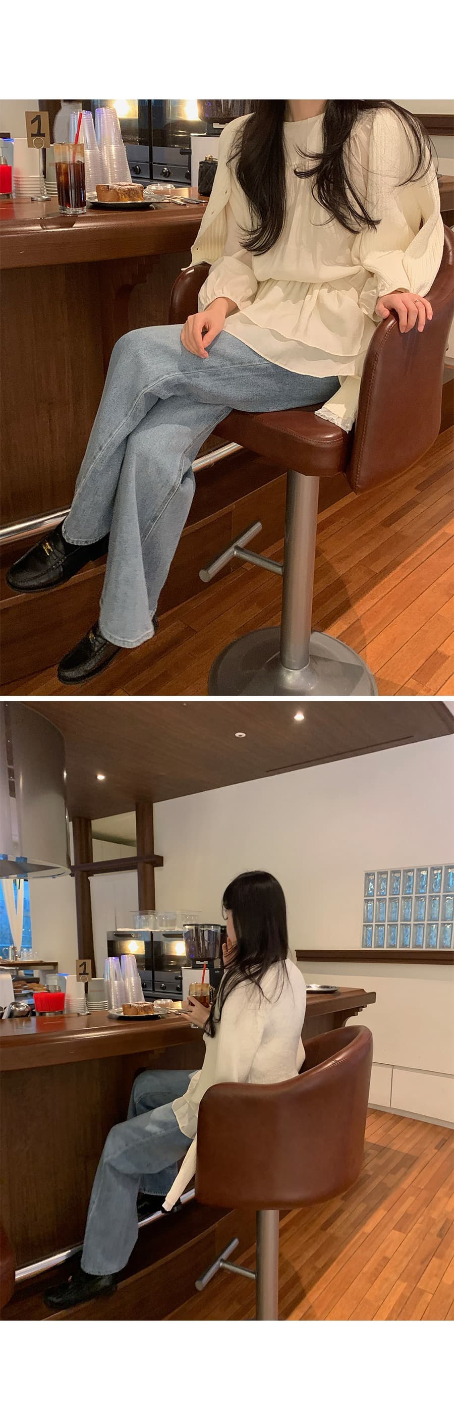 달콤함 소녀 한국 ins 바람 2026 자외선 차단 쉬폰 긴팔 허리 수축 끈 미니 드레스 상세 이미지 16