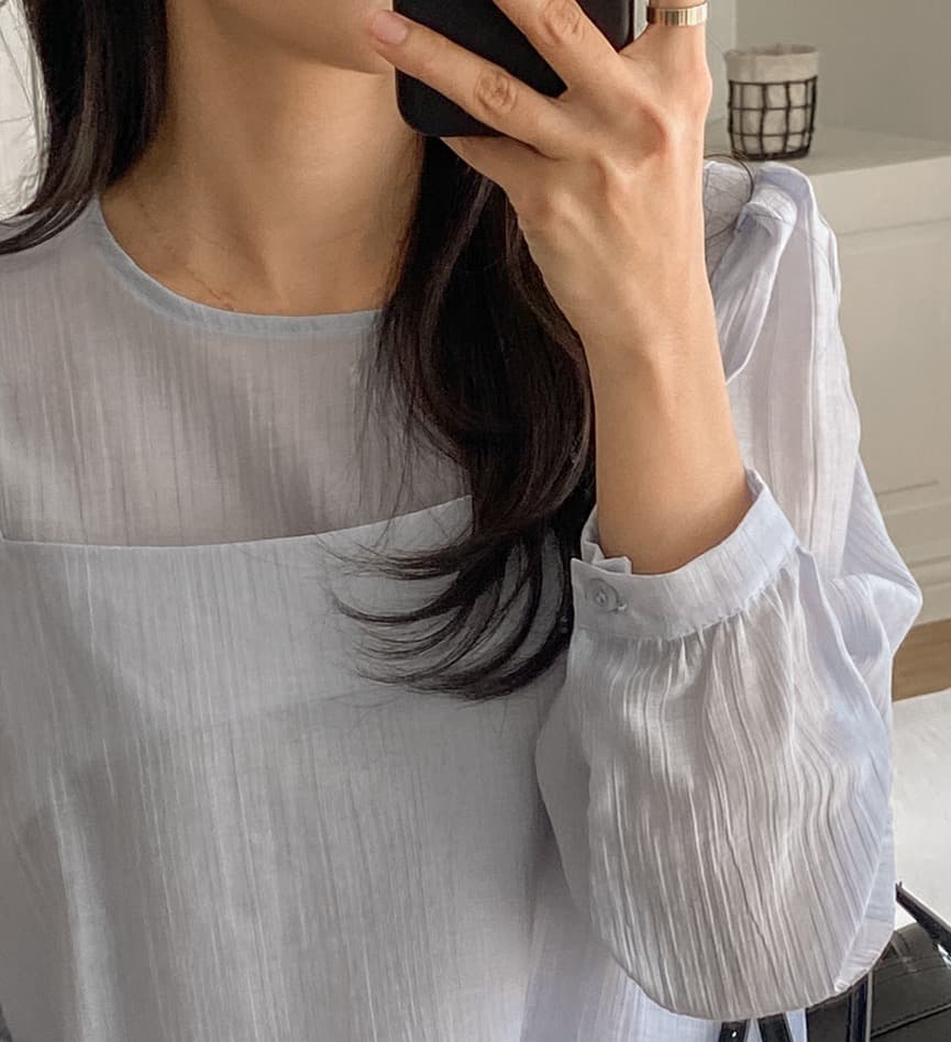 가을 한국 스타일 chic 작은 대중 부드러운 마이크로 주름 긴팔 셔츠 코디 투피스 조끼 여성 상세 이미지 35