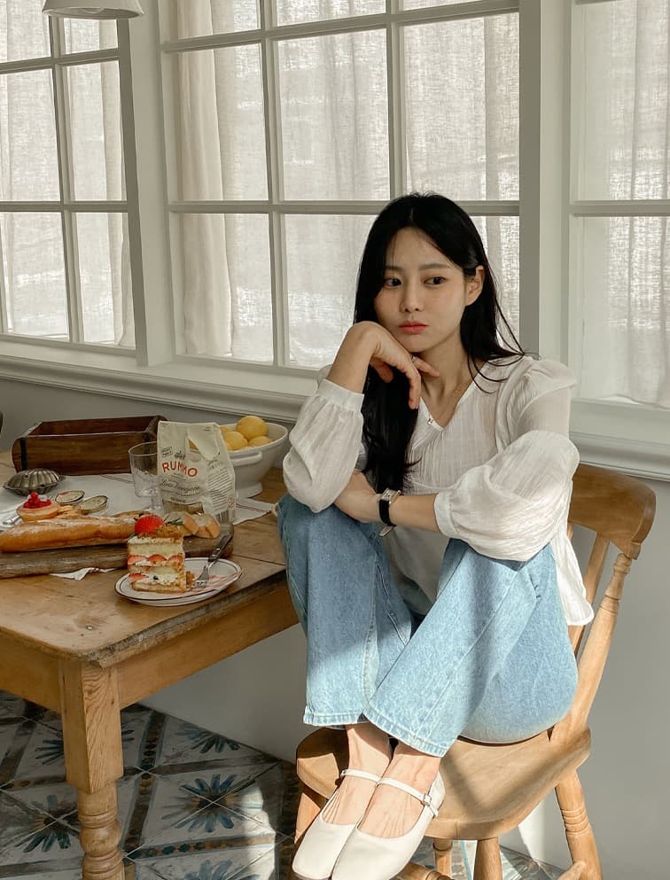 가을 한국 스타일 chic 작은 대중 부드러운 마이크로 주름 긴팔 셔츠 코디 투피스 조끼 여성 상세 이미지 43