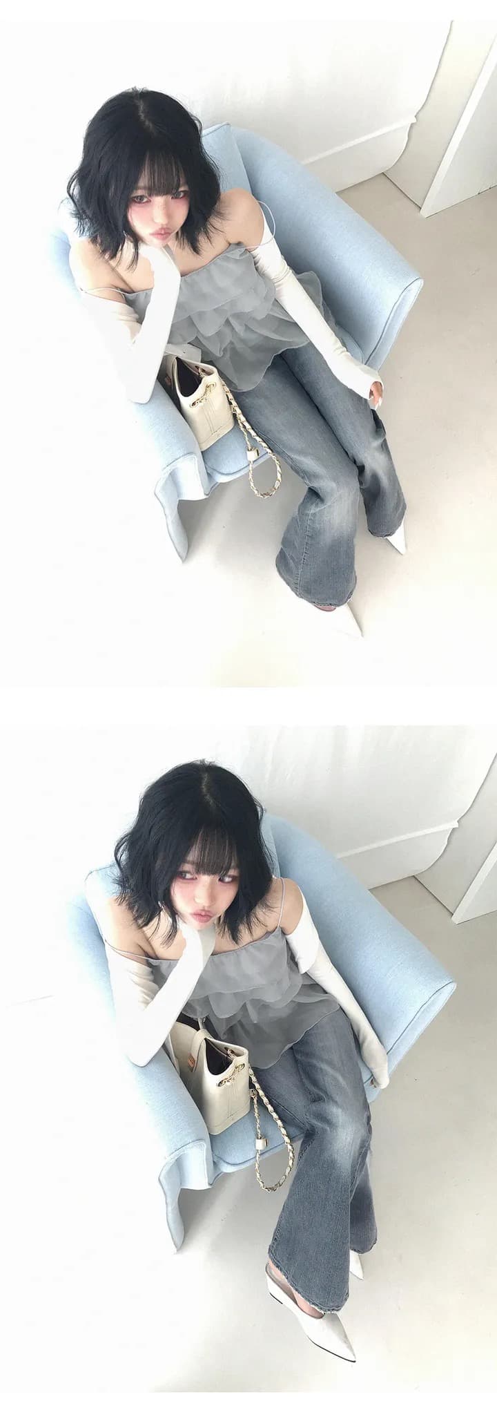 재고 있음 한국 동대문 단색 케이크 달콤함 캐미솔 맨위 상세 이미지 6