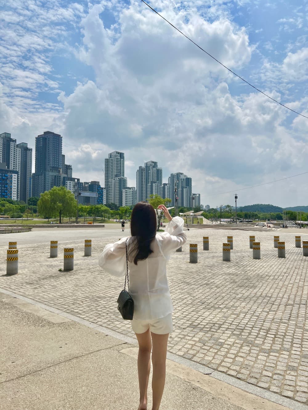품격 V넥 벌룬 소매 쉬폰 블라우스 한국 스타일 chic 빛 요리 한 패션 명문 여성 숙녀 단색 루즈핏 빅 사이즈 상세 이미지 6
