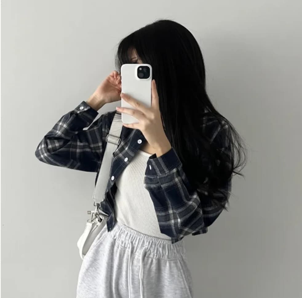 한국 chic 체크무늬 여성 셔츠 가을 쇼트 스타일 디자인 센스 루즈핏 항구 바람 레트로 셔츠 재킷 상세 이미지 9
