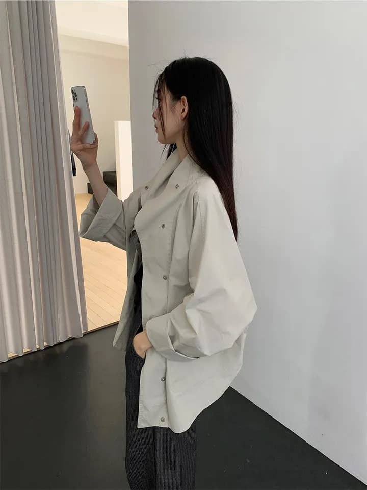 chic 한국 스타일 가을 미니멀리즘 고급 센스 영국식 바람 루즈핏 다용도 쇼트 스타일 패션 재킷 재킷 상세 이미지 4