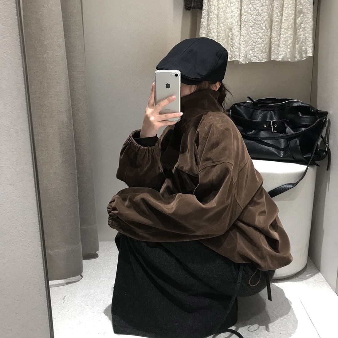 한국 스타일 chic 루즈핏 개성 쇼트 스타일 캐주얼 재킷 재킷 이미지 2