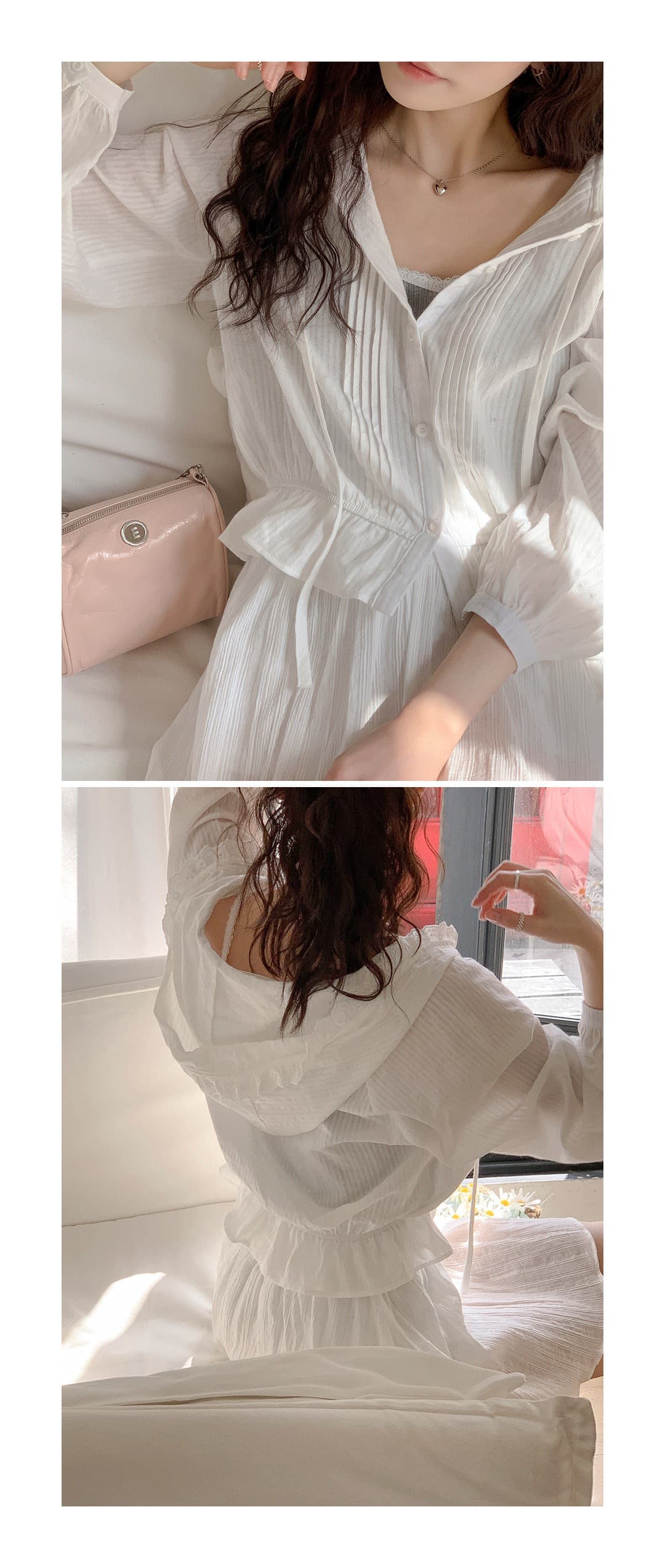 달콤함 레이스 후드 셔츠 상세 이미지 18
