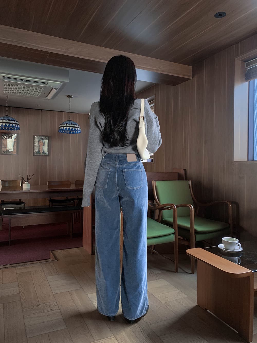 가을 새로운 chic 한국 작은 대중 디자인 센스 미니멀리즘 V넥 빛 요리 한 다용도 행침 목 둘 착용 오프숄더 니트 스웨터 여성 상세 이미지 10