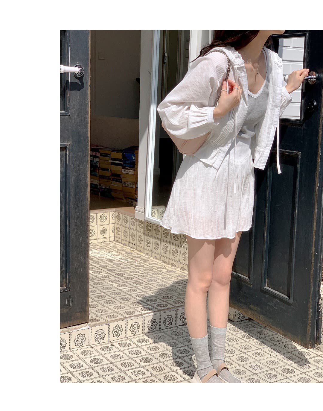 달콤함 레이스 후드 셔츠 상세 이미지 5
