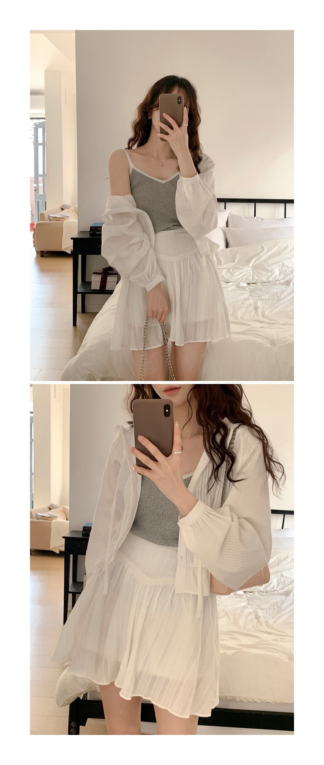달콤함 레이스 후드 셔츠 상세 이미지 6
