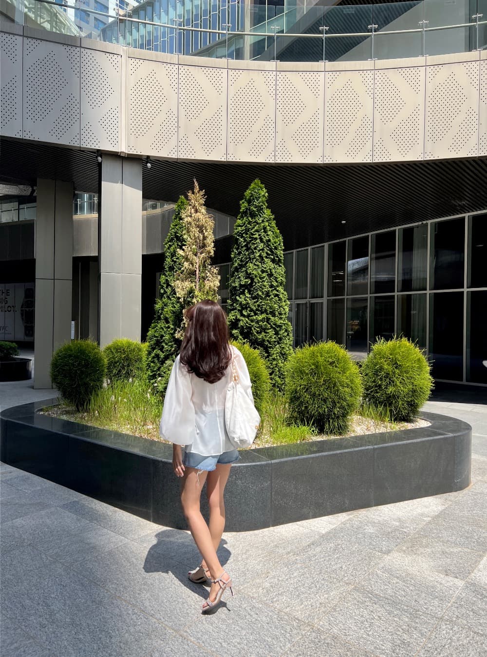 품격 V넥 벌룬 소매 쉬폰 블라우스 한국 스타일 chic 빛 요리 한 패션 명문 여성 숙녀 단색 루즈핏 빅 사이즈 상세 이미지 14