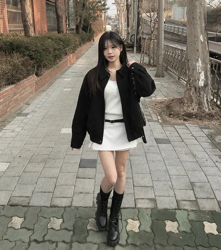 한국 chic 가을 프랑스식 아름다움 라드. 레트로 브라운 색상 시스템 루즈핏 사슴 캐시미어 야구 유니폼 상세 이미지 5