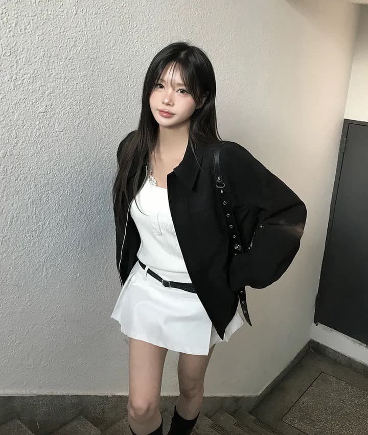 한국 chic 가을 프랑스식 아름다움 라드. 레트로 브라운 색상 시스템 루즈핏 사슴 캐시미어 야구 유니폼 상세 이미지 7