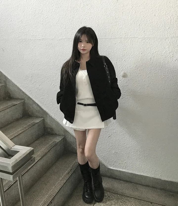 한국 chic 가을 프랑스식 아름다움 라드. 레트로 브라운 색상 시스템 루즈핏 사슴 캐시미어 야구 유니폼 상세 이미지 10