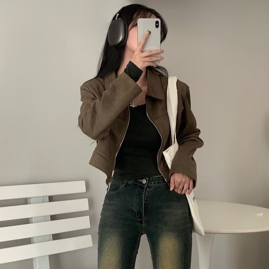 한 부서 미니멀리즘 다용도 플러시 여성 코트 가을 새로운 짧은 맨위 디자인 센스 작은 대중 재킷 상세 이미지 8