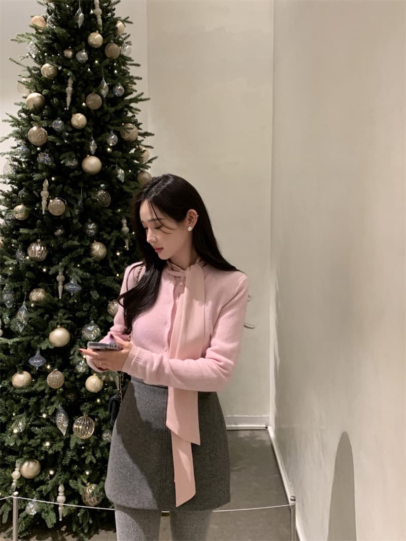 한국 chic 새로운 프랑스식 디자인 센스 레이스업 긴팔 여성 셔츠 슬림해 보이는 다용도 스택 착용 셔츠 상세 이미지 9