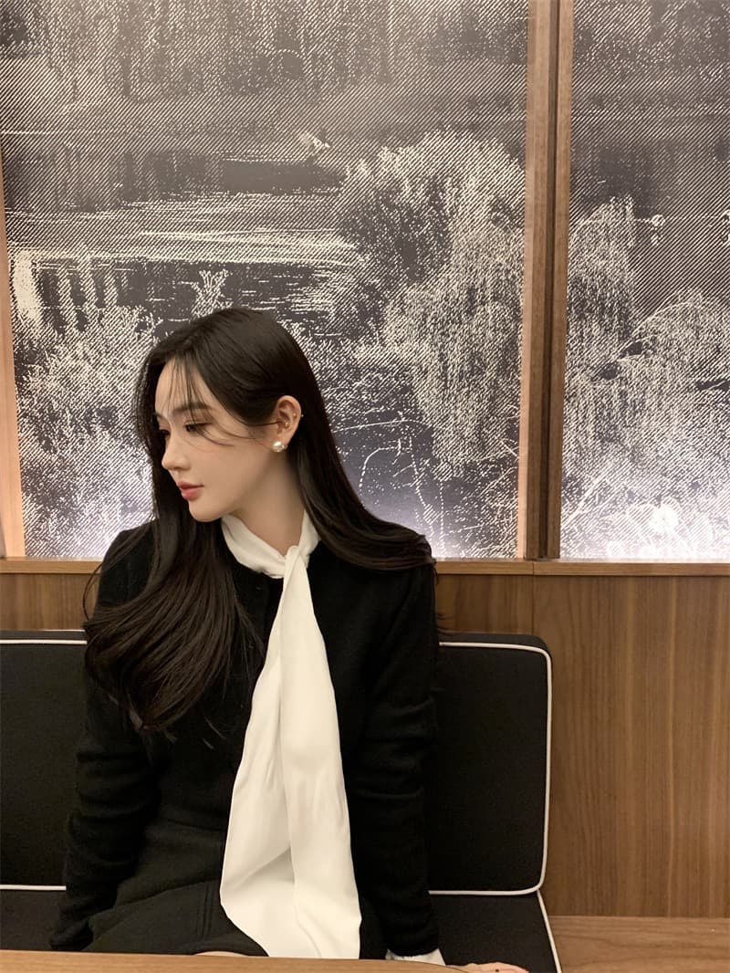 한국 chic 새로운 프랑스식 디자인 센스 레이스업 긴팔 여성 셔츠 슬림해 보이는 다용도 스택 착용 셔츠 상세 이미지 23