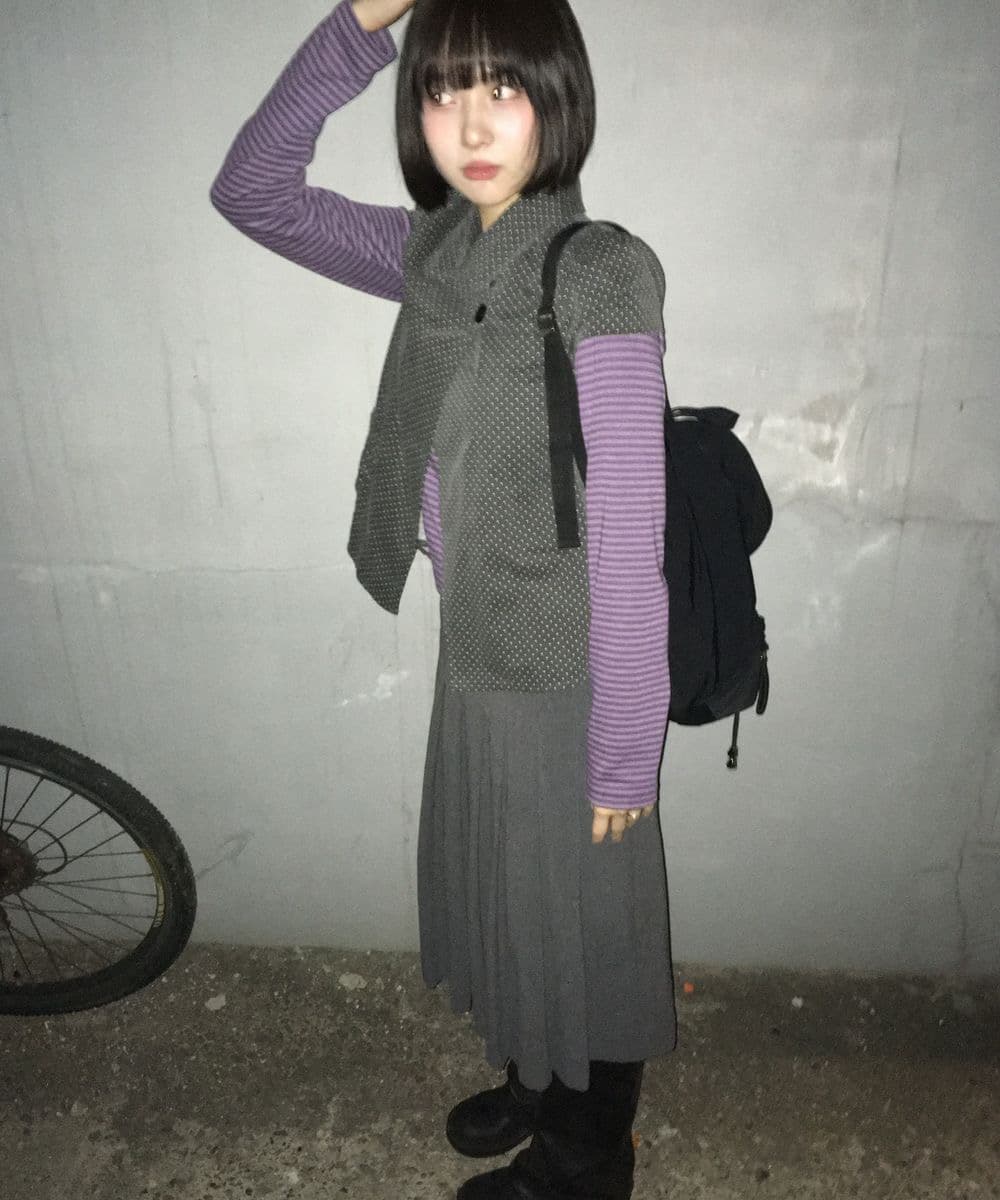 재고 있음 한국 레트로 달콤함 일본식 도트 무늬 두 버클 Chic 주머니 디자인 스택 착용 반팔 셔츠 맨위 상세 이미지 13