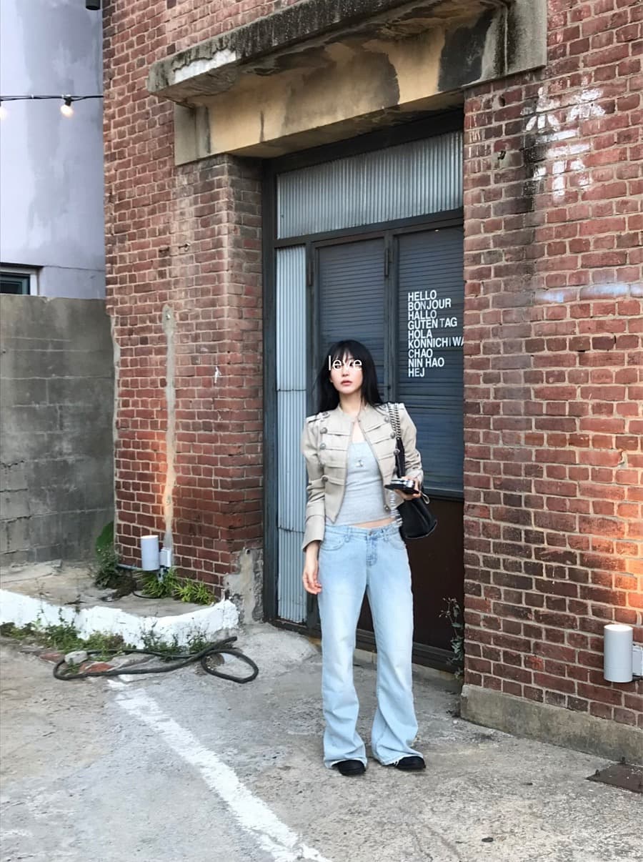 chic 한국 스타일 무거운 작업 작은 대중 개성 재킷 상세 이미지 6