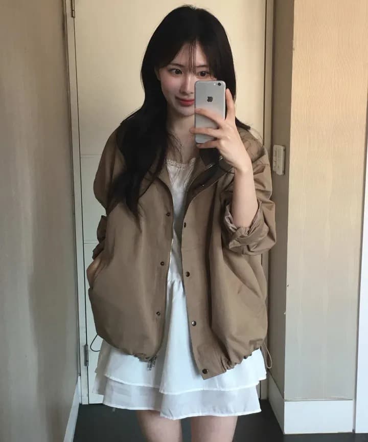 재고 있음 chic 한국 스타일 배색 재킷 상세 이미지 18