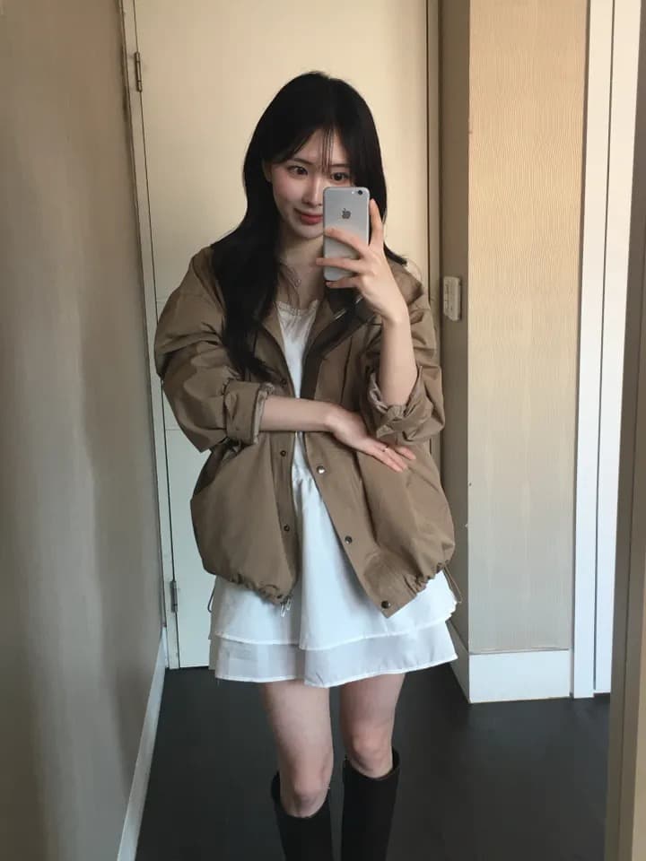 재고 있음 chic 한국 스타일 배색 재킷 상세 이미지 19