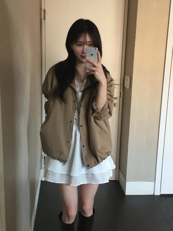 재고 있음 chic 한국 스타일 배색 재킷 상세 이미지 20