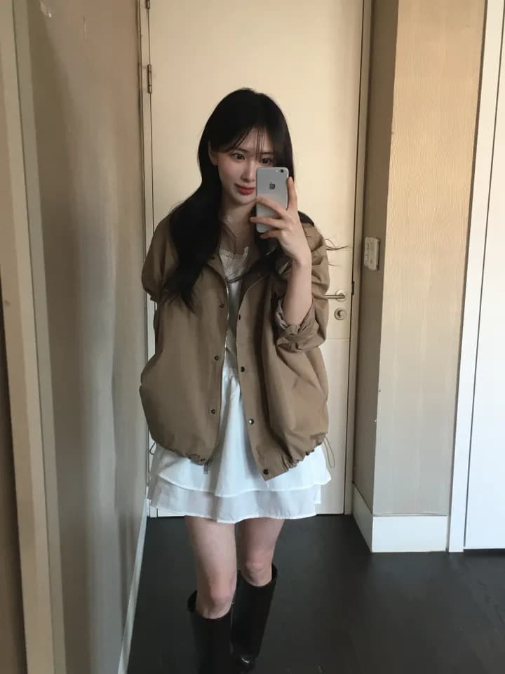 재고 있음 chic 한국 스타일 배색 재킷 상세 이미지 21