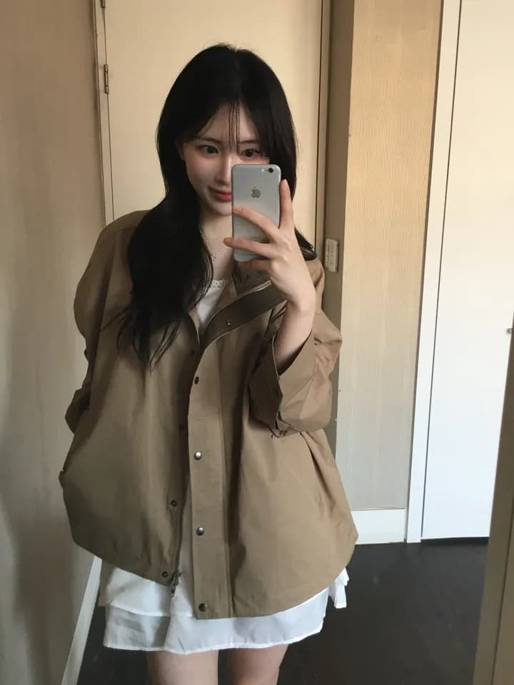재고 있음 chic 한국 스타일 배색 재킷 상세 이미지 24