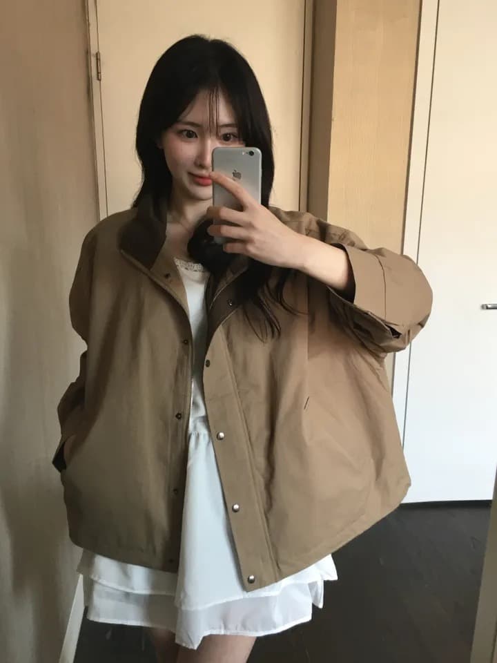 재고 있음 chic 한국 스타일 배색 재킷 상세 이미지 25