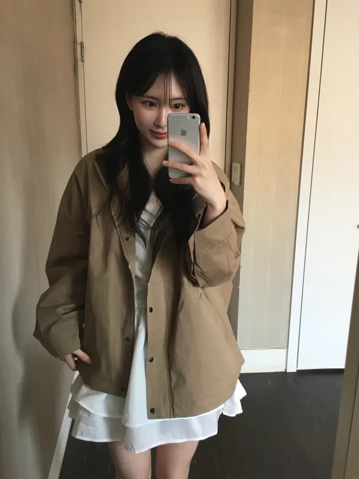 재고 있음 chic 한국 스타일 배색 재킷 상세 이미지 26